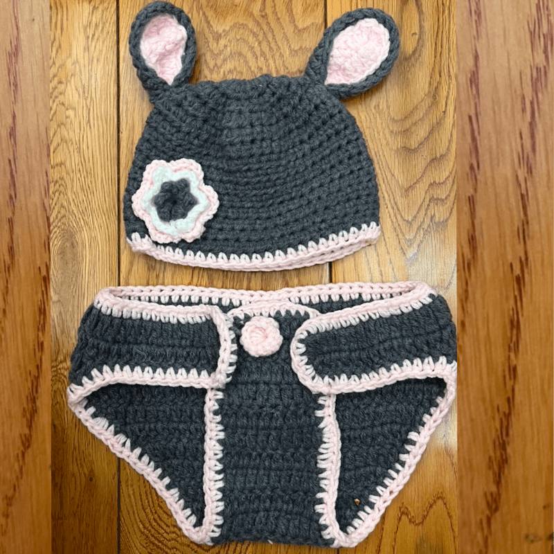 Crochet Baby Rabbit Outfits Newborn Photography Prop Clothes Infant Costume