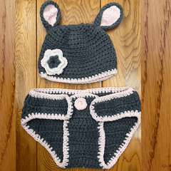 Crochet Baby Rabbit Outfits Newborn Photography Prop Clothes Infant Costume