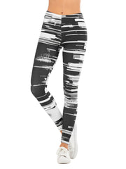 Sexy Streak Print Leggings High Waist Slim Leggings