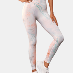 Tie Dye Seamless Yoga Pants Slim Fit High Waist Quick Drying High Stretch