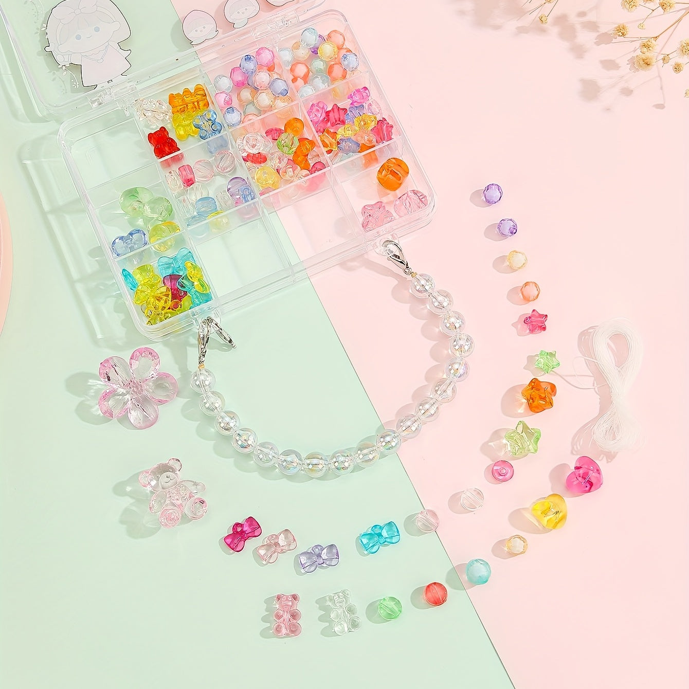Colorful Children's DIY Jewelry Kit with Handbag