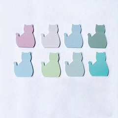 400 Cat Shaped Sticky Notes, 8 Packs, Self-Adhesive