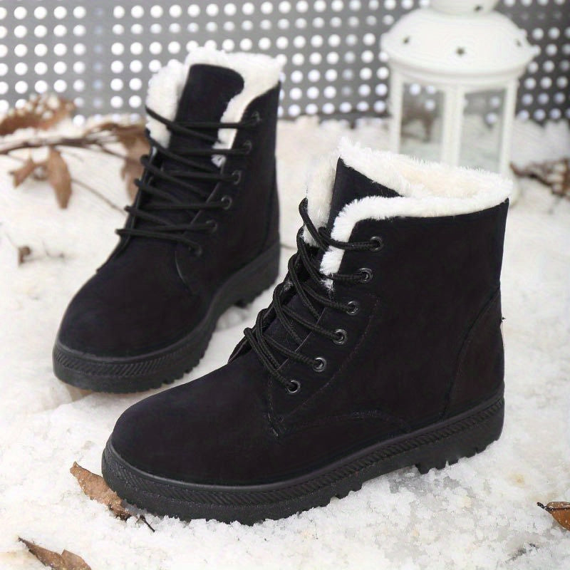 Women's Platform Snow Boots Plush Lined Winter Short Boots