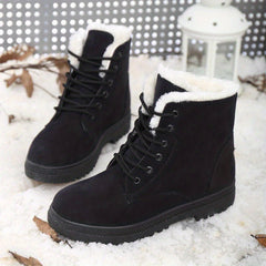 Women's Platform Snow Boots Plush Lined Winter Short Boots