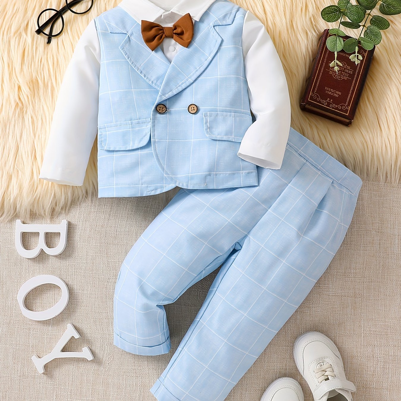 Baby Boy Bowtie Outfit for Parties & Birthdays