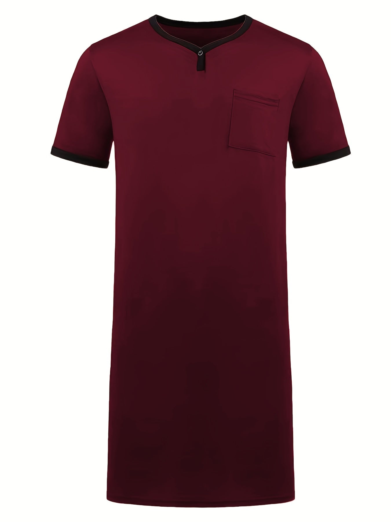 Men's Long Nightgown Thin T-shirt Loose Loungewear Pajamas Arab Robe