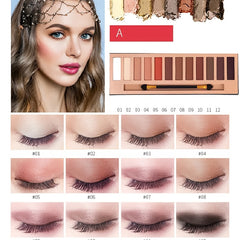 12 Colors Eyeshadow Palette Matte Shimmer for Women
