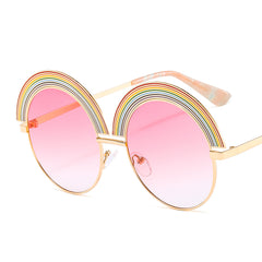 Rainbow Frame Sunglasses with Colorful Lenses
