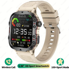 1.96'' Full Touch Screen Smart Watch Fitness Tracker with Voice Assistant
