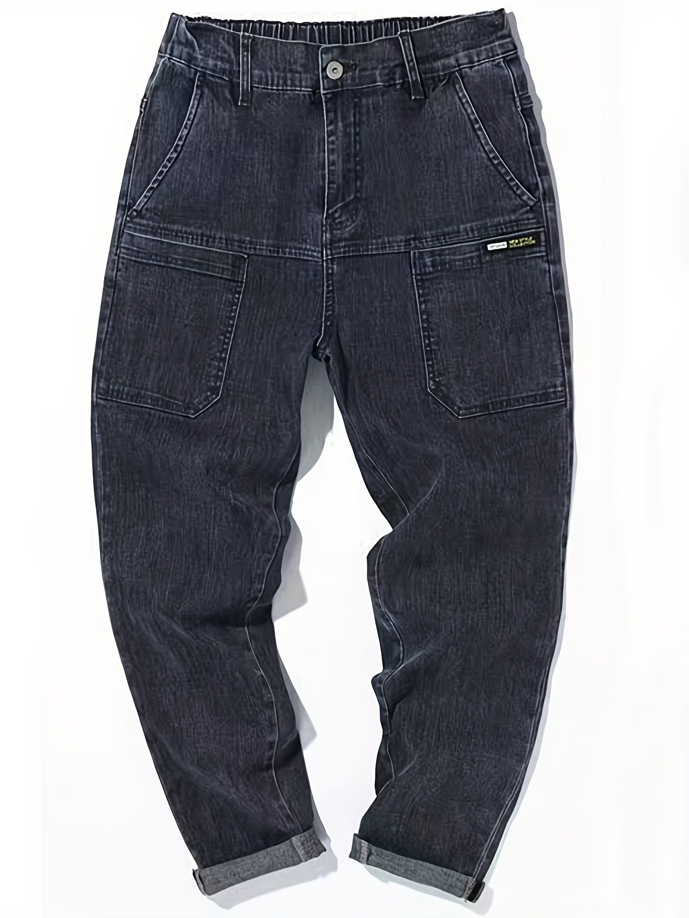 Men's Casual Denim Harem Pants w/ Pockets