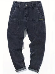 Men's Casual Denim Harem Pants w/ Pockets