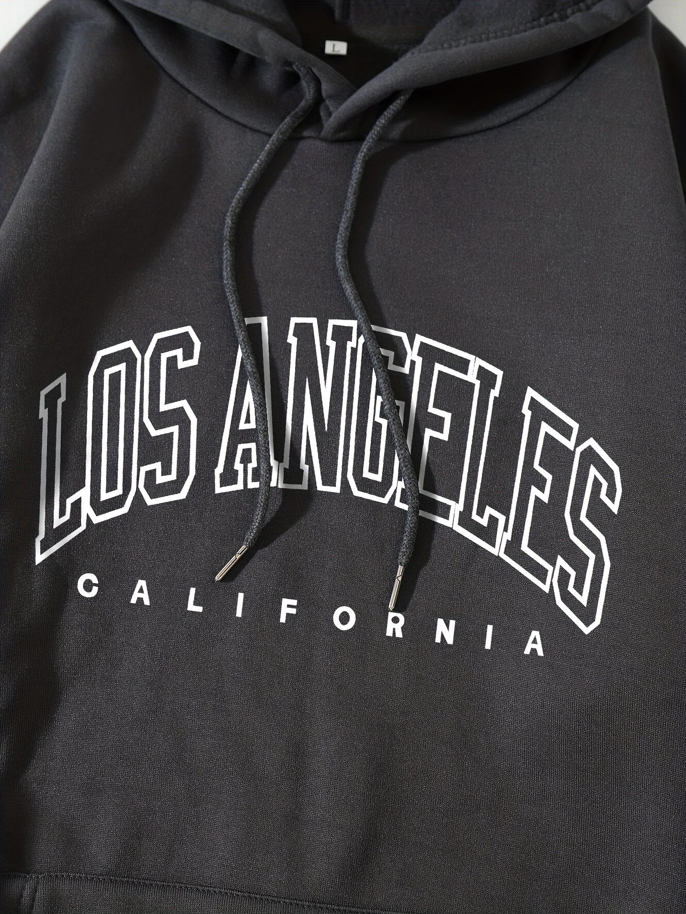 Letter Print Kangaroo Pocket Hoodie Casual Long Sleeve Drawstring Hoodies