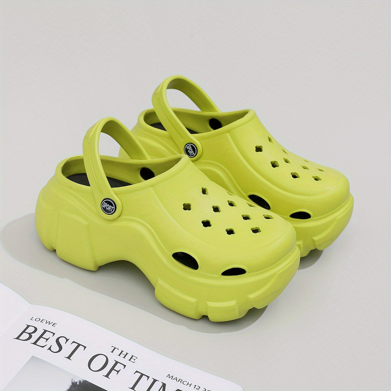 Women's Hollow Out Platform Clogs Casual Slip On Shoes