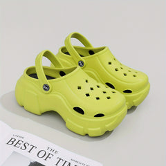 Women's Hollow Out Platform Clogs Casual Slip On Shoes
