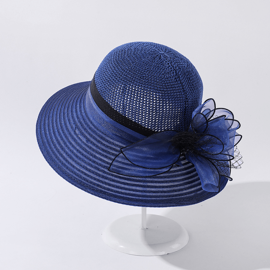 Flower Decor Sun Hat For Women Ladies Girls Year Presents
