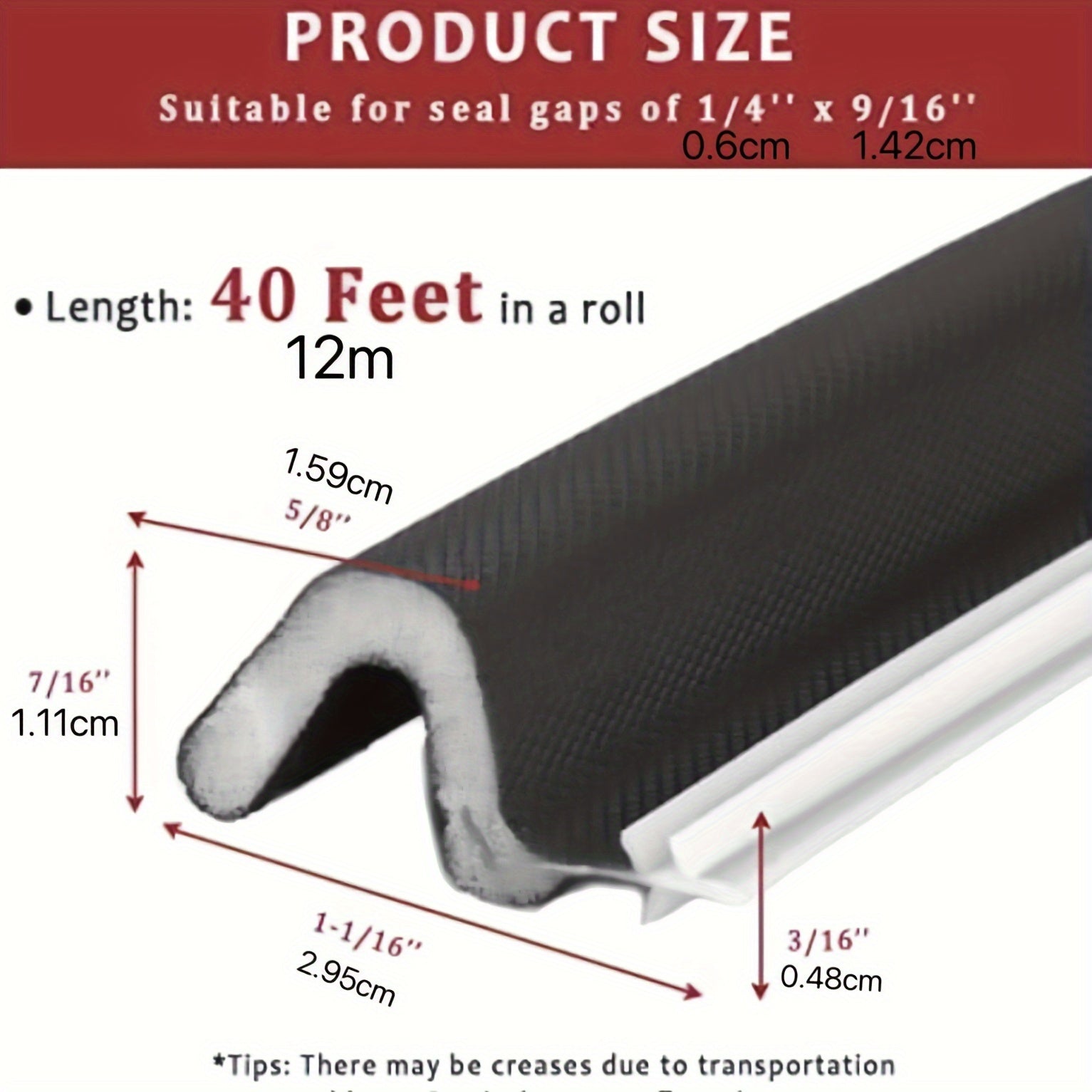12-19 Meter V-Shaped Q Foam Kerf Weatherstripping Seal Strip