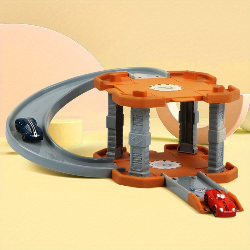Children's Parking Lot with 2 Mini Cars - DIY Assembly - Ages 3+