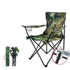 Portable Camping Chair with Bottle Holder, Folding Sports Lawn Fishing Chair
