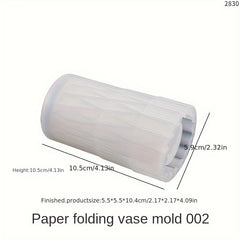 DIY Faceted Vase Silicone Mold Geometric Origami Vase Pen Holder