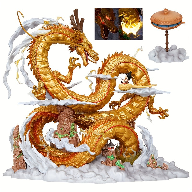 Golden Dragon Anime Model Ornament Statue Collection