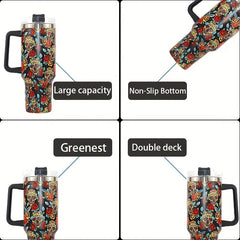 Skull Series 40oz Car Tumbler Vacuum Insulated Stainless Steel