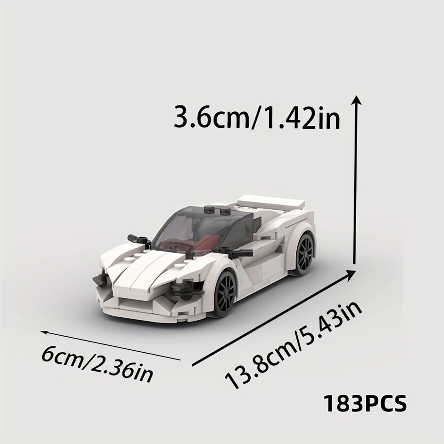 183pcs Retro Sports Car Racing Building Blocks Mosaic Toys