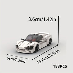183pcs Retro Sports Car Racing Building Blocks Mosaic Toys
