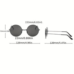 Men's Round Frame UV Protection Sunglasses for Beach