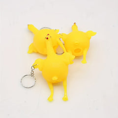 Funny Egg-Laying Chicken Keychains, Antistress Squishy Toys for Kids
