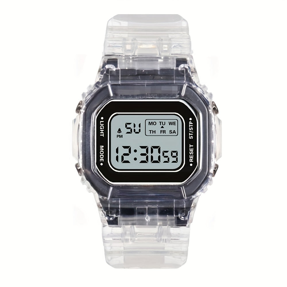 Waterproof LED Square Electronic Watch - Holiday Gift For Boys And Girls