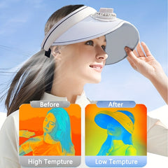 Summer Cap With Cooling Fan 3 Gears Of Speed Adjustable Fan