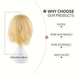 Men's 14 Inch Anime Cosplay Wig