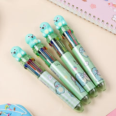 Kids Cartoon 10 Colors Ballpoint Pen Student Hand Account Pen Painting Brush