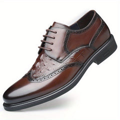 Men's Brogue Derby Shoes Wingtip Lace Up Outdoor Dress Office Business Formal