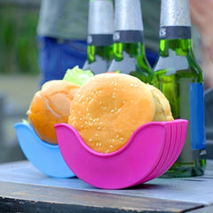 Silicone Hamburger Clip Anti-fall Holder Washable Telescopic Rack