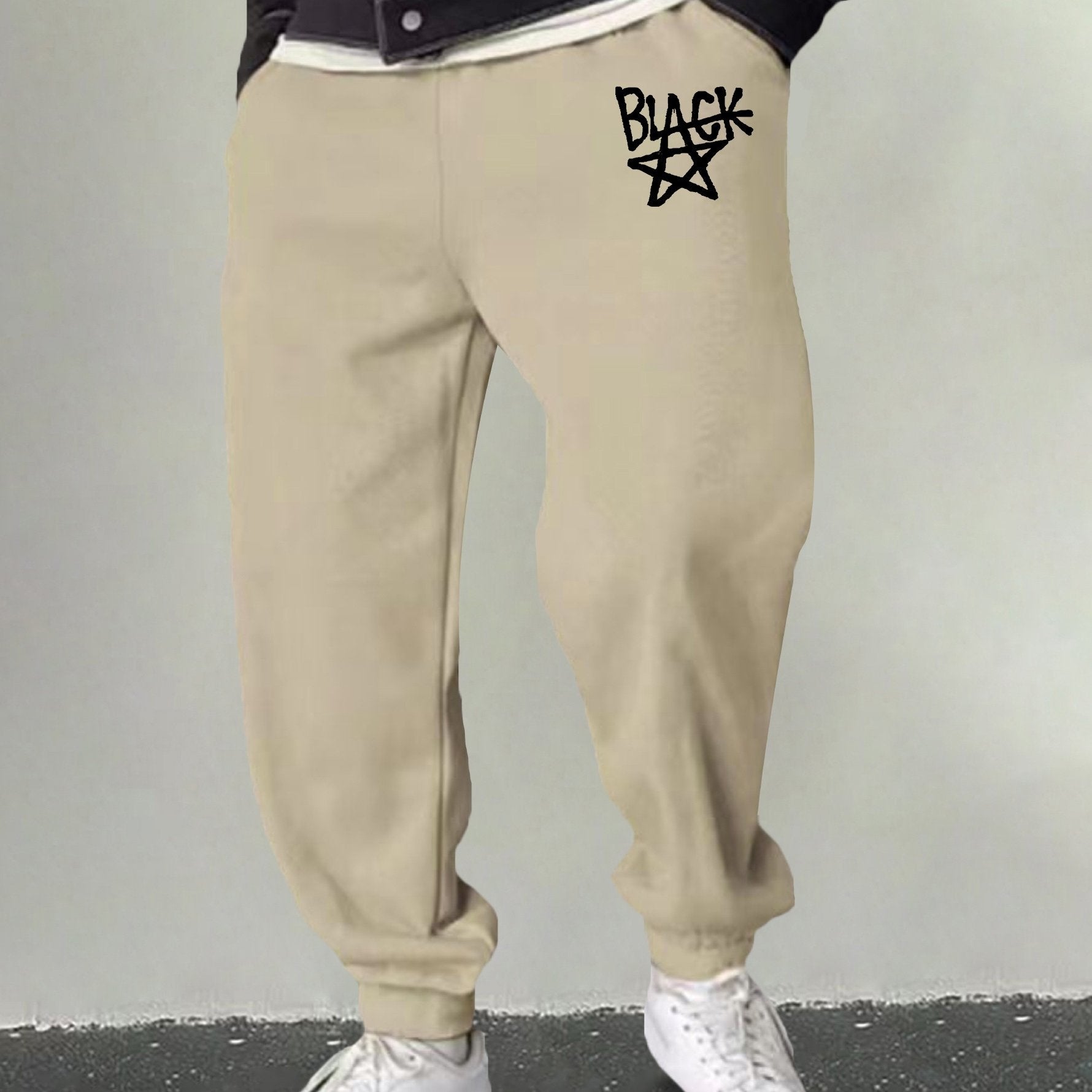 Men's Pentagram Print Joggers Casual Sports Pants