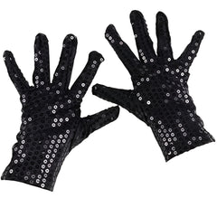 Sequin Wrist Gloves Sparkle Dance Party Mittens Women Warm Winter