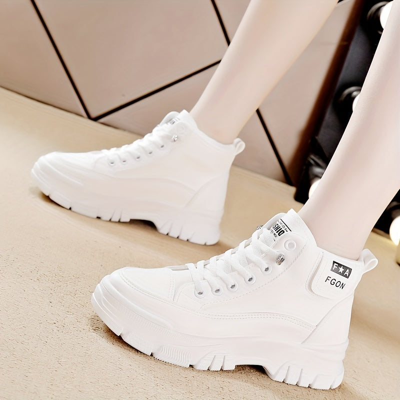 Women's Solid Tube Sneakers Comfortable Shockproof Sport Shoes