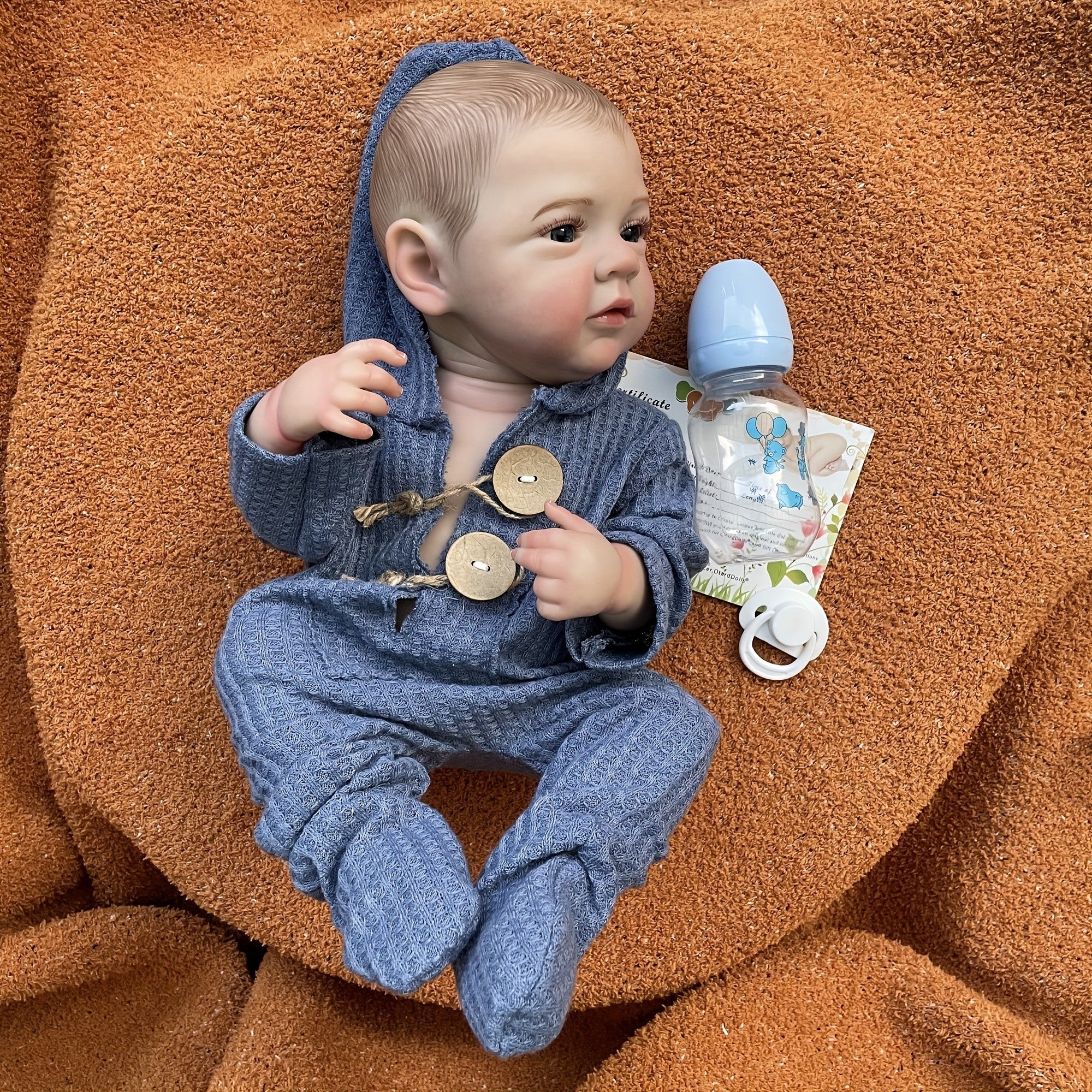 Realistic Boy Reborn Doll with Outfit & Accessories