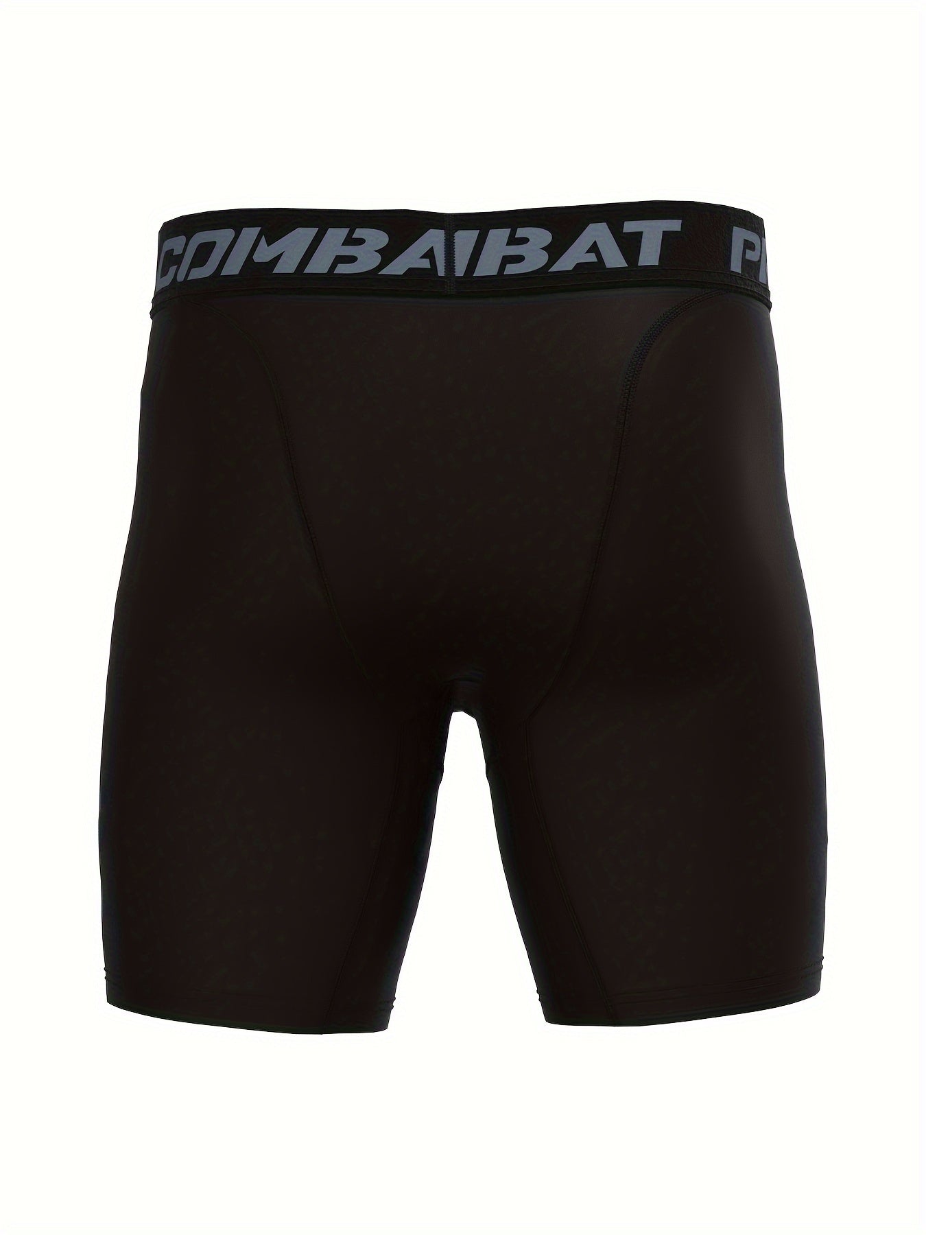 Men's Letters Pattern Compression Shorts for Outdoor Fitness