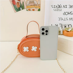 Girls' Flower Crossbody Bag Oval Shape