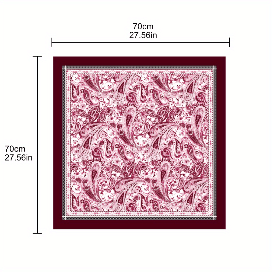 Vintage Paisley Print Bandana Graffiti Shawl Square Scarf For Women
