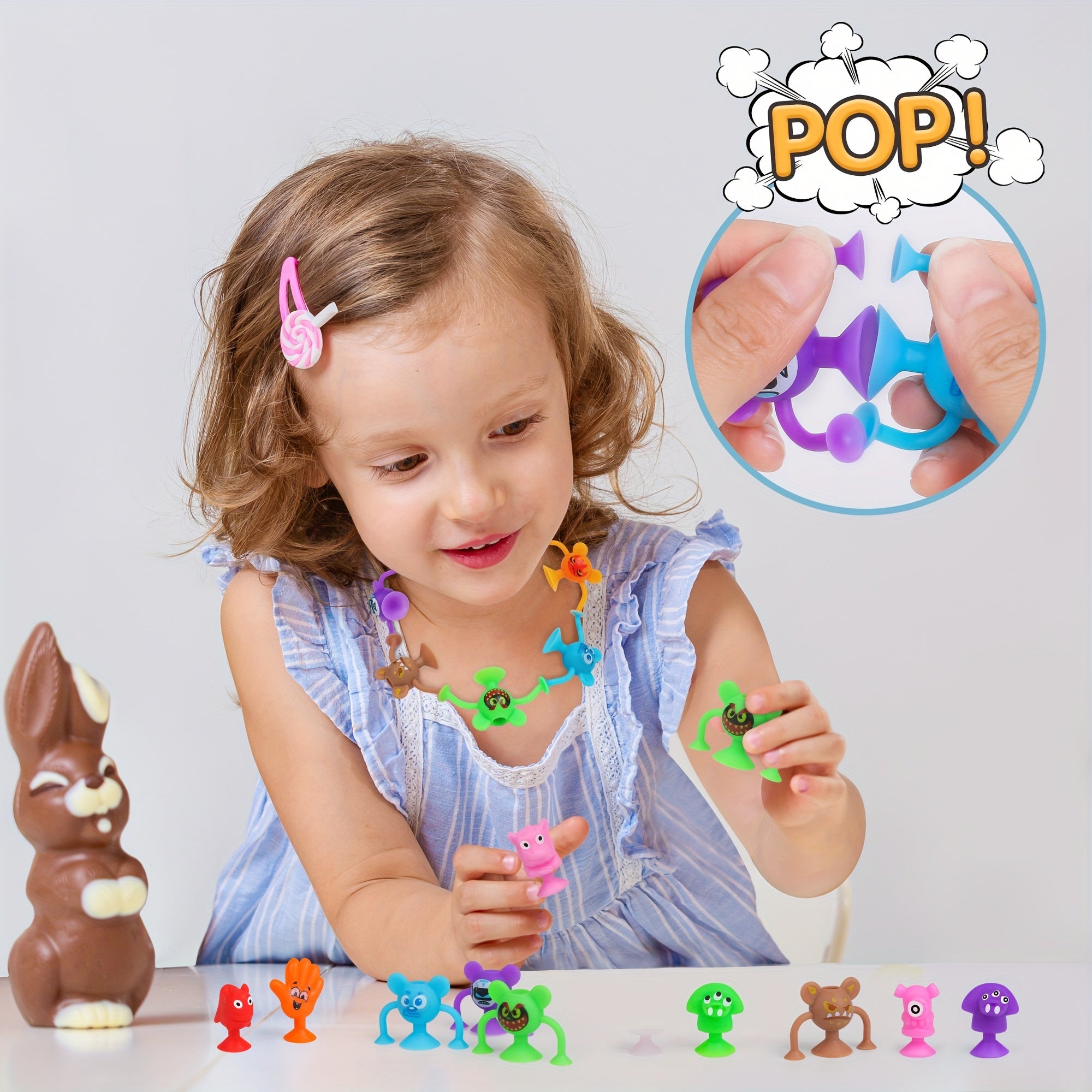 50pcs Suction Cup Monster Toys Party Favors Stress Relief Halloween Christmas