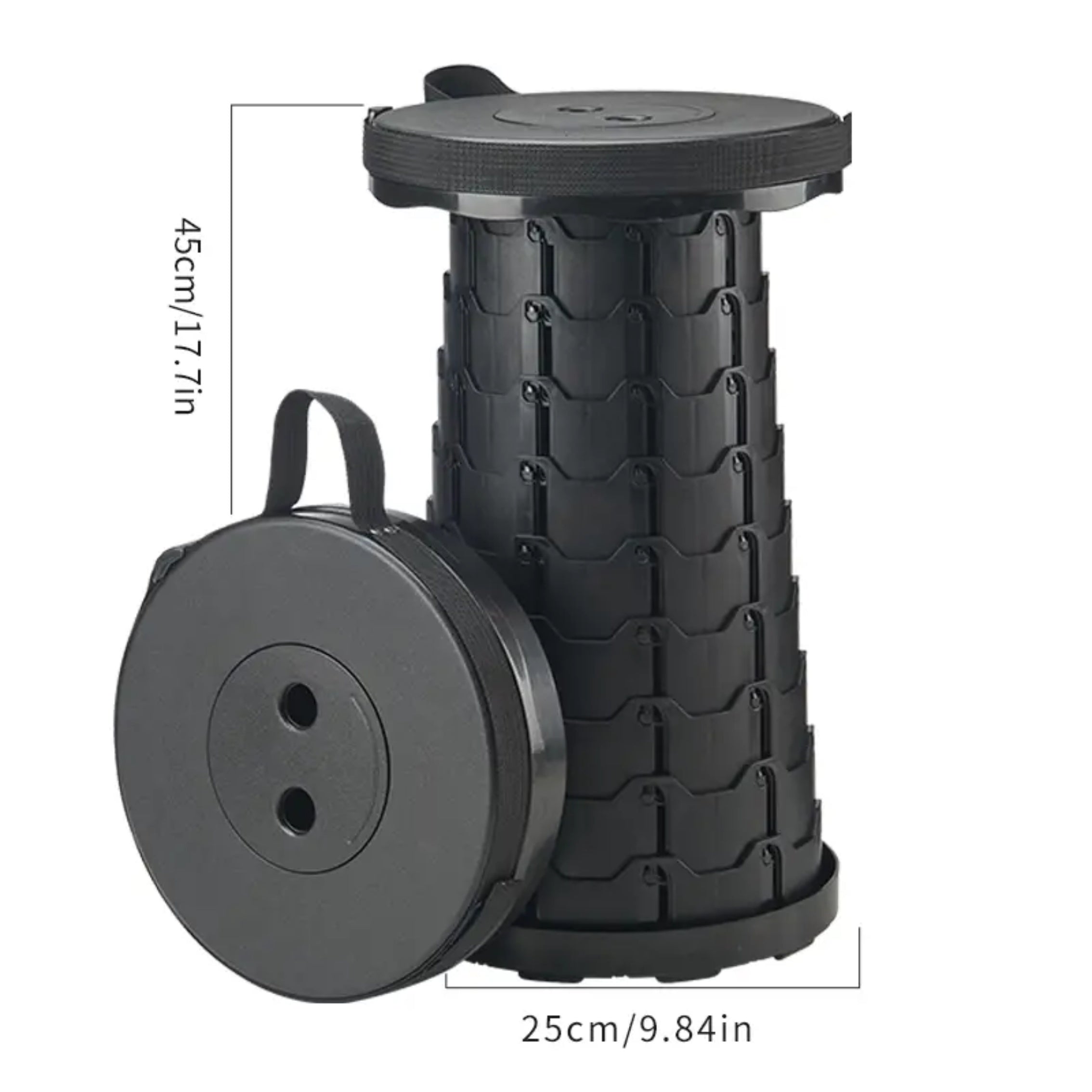 Portable Foldable Stool Adjust Height Outdoor Travel Camping Fish