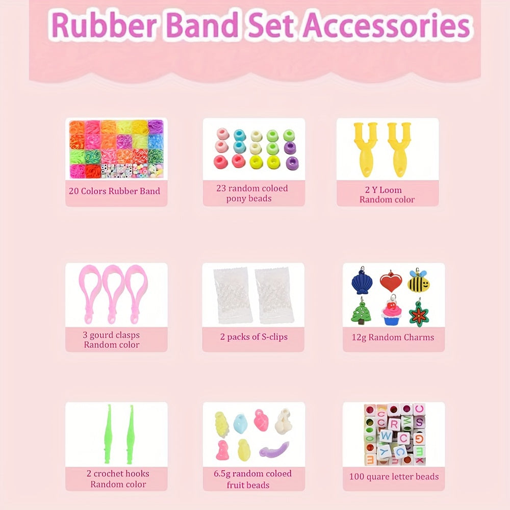 20 Colors Rubber Bands Set Hair Styling Accessories Beginners Gift