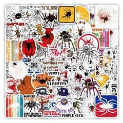 50pcs Spider Waterproof Vinyl Stickers for Bottles Laptops Luggage