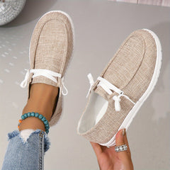 Women's Canvas Slip-On Lace Up Shoes