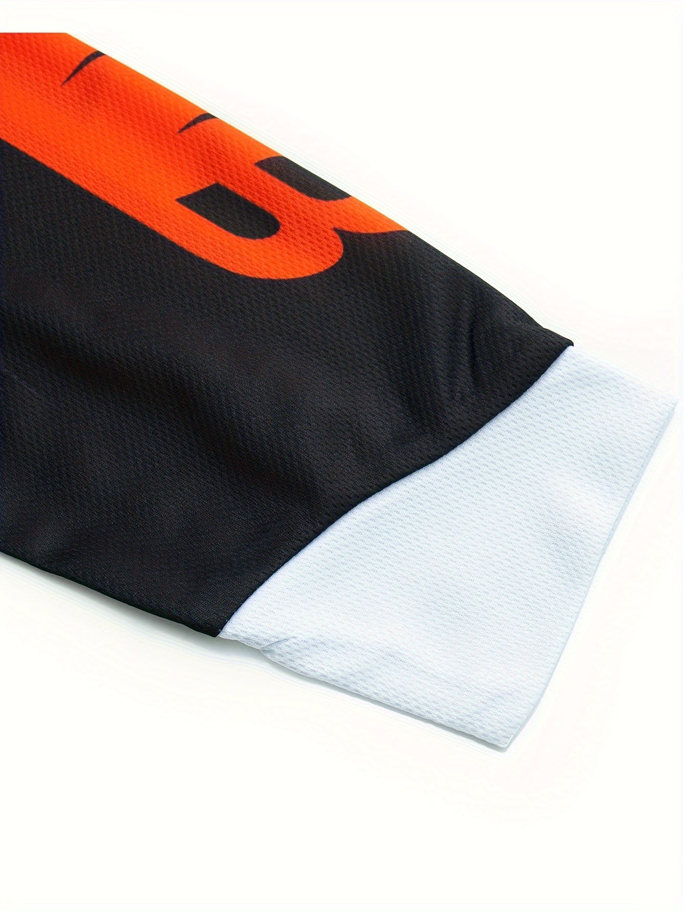 Men's Rider Pattern Cycling Jersey Moisture Wicking Long Sleeve Shirt
