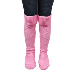 Argyle Knitted Calf Socks Warm & Comfy Knee High Socks