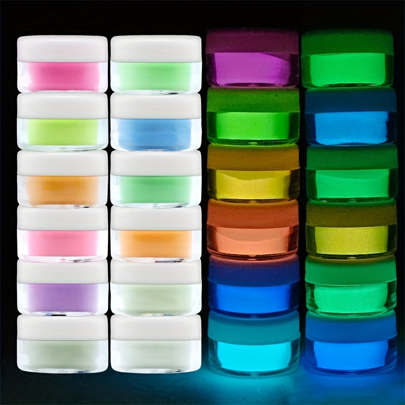 6 Color Set Luminous Powder for DIY Nail Art Resin Dye Jewelry Making
